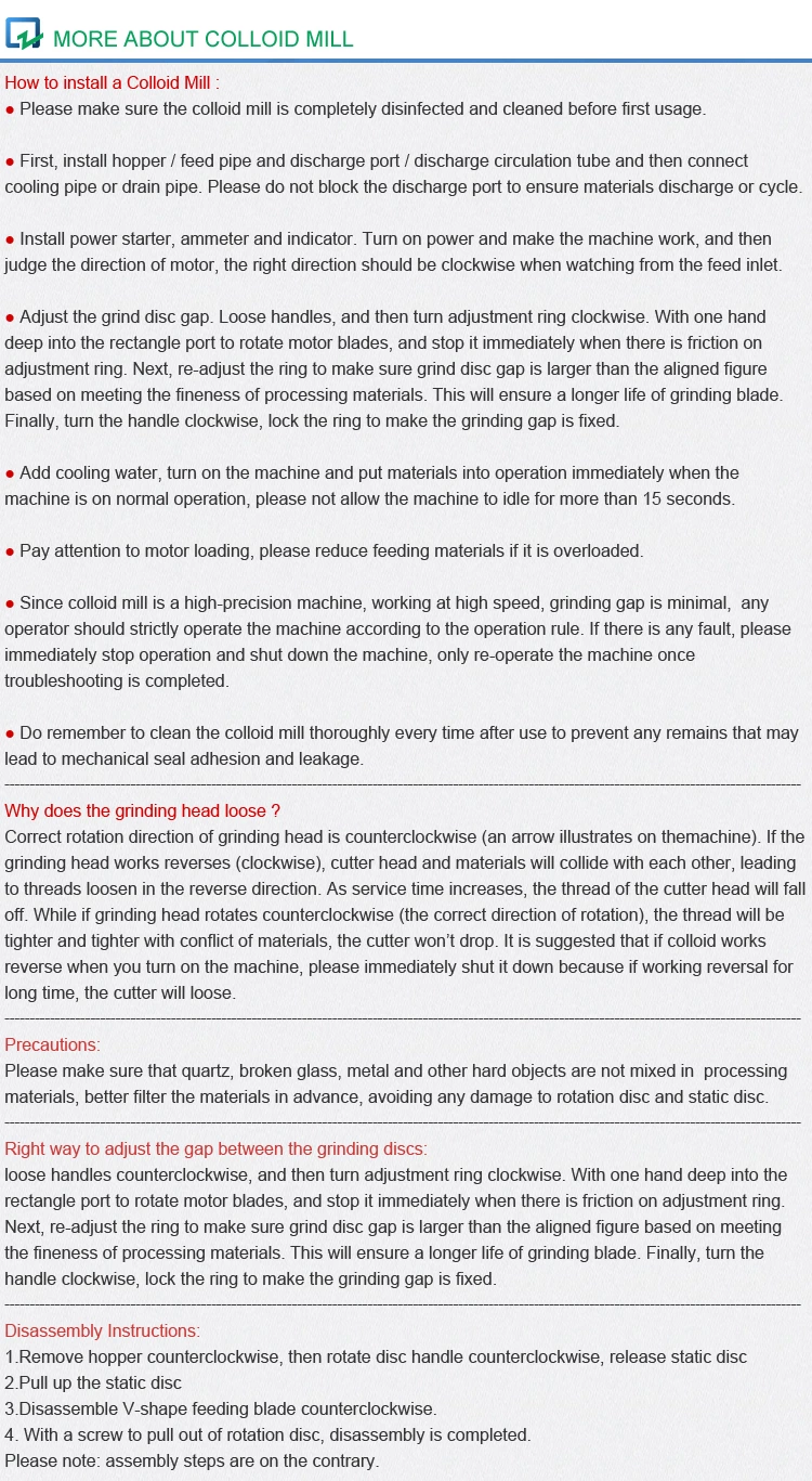 MORE ABOUT COLLOID MILL
