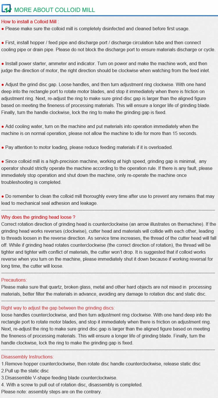 MORE ABOUT COLLOID MILL