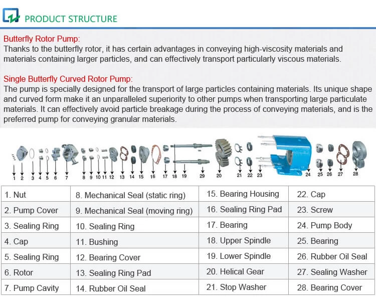 Rectangle Port Rotor Pump
