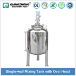 Single-layer Oval Top Mixing Tank