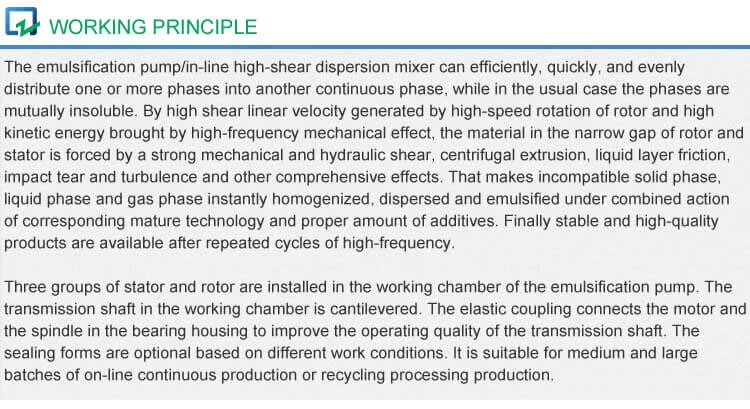 Single-stage Emulsification Pump SRH