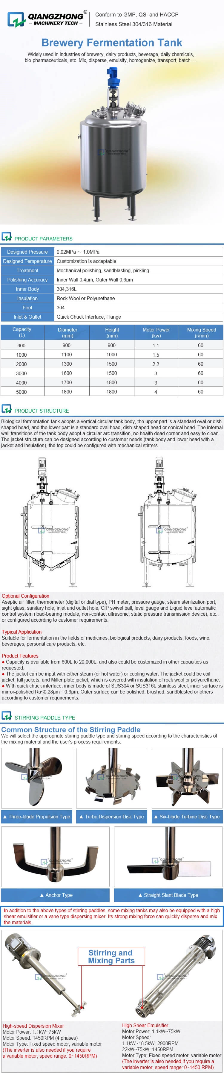 Biological Fermentation Tank