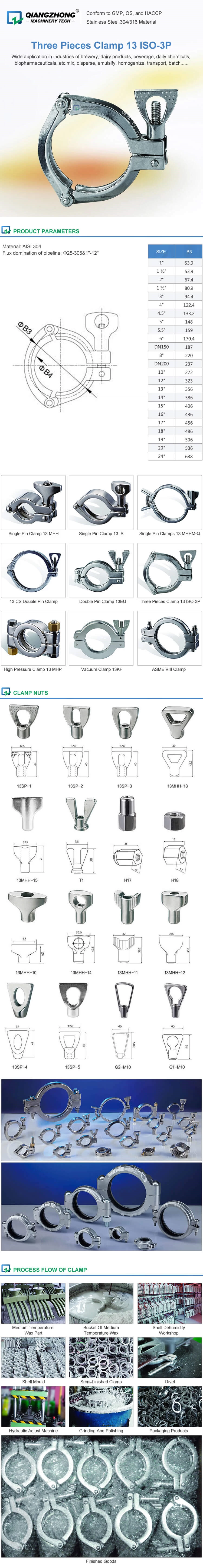 Three Pieces Clamp 13 ISO-3P