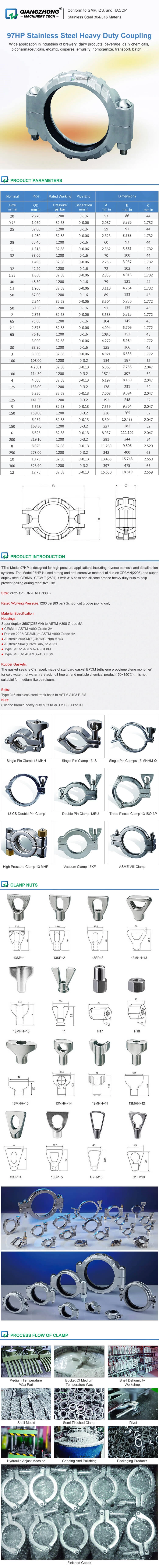 Model 97HP Stainless Steel Heavy Duty Flexlible Coupling