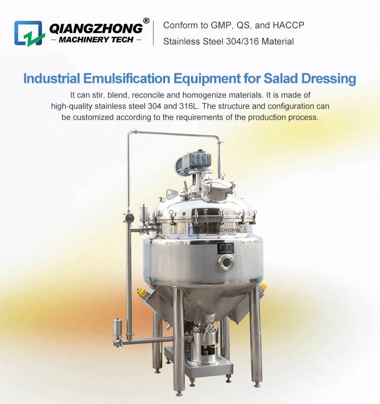 Industrial Emulsification Equipment for Salad Dressing