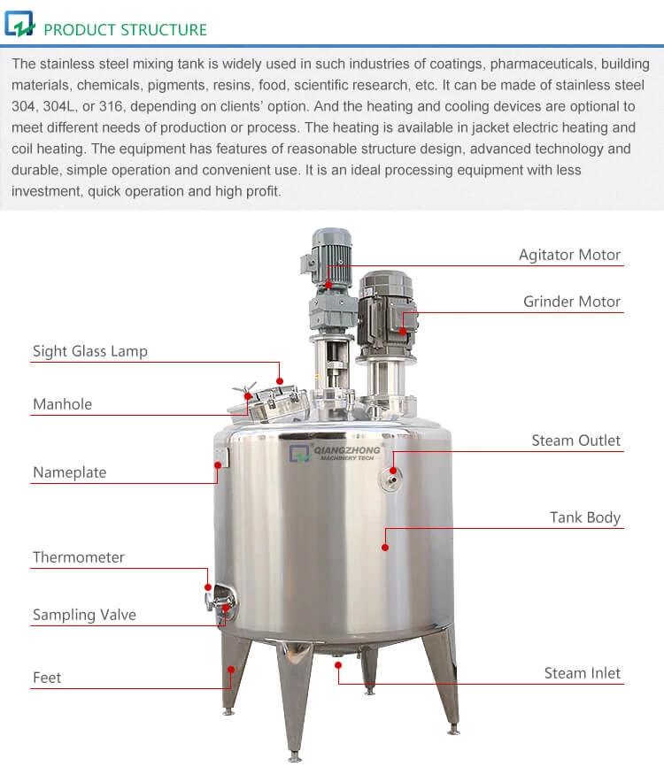 Chocolate Grinding Mixing Tank