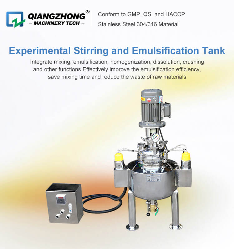 Experimental Stirring and Emulsification Tank