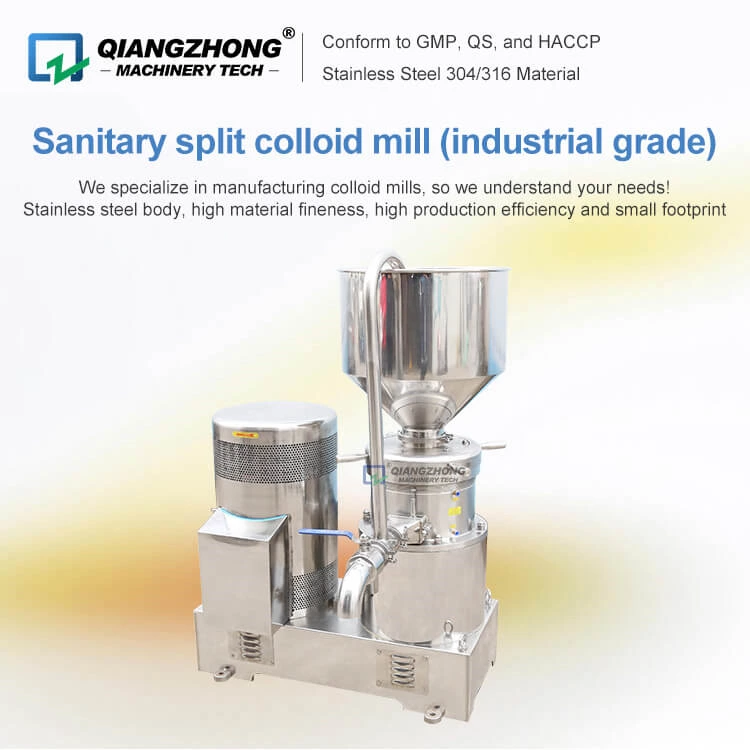 Sanitary split colloid mill (industrial grade)