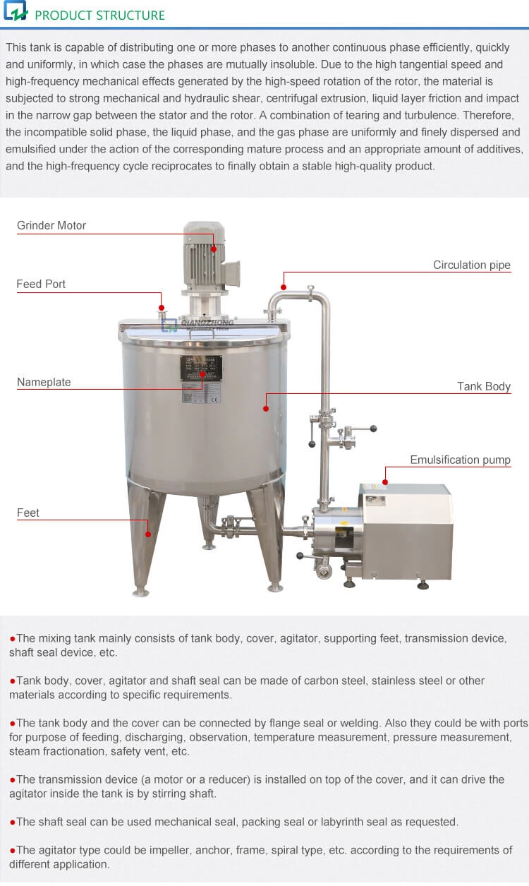 Circulating Emulsification and Mixing Tank