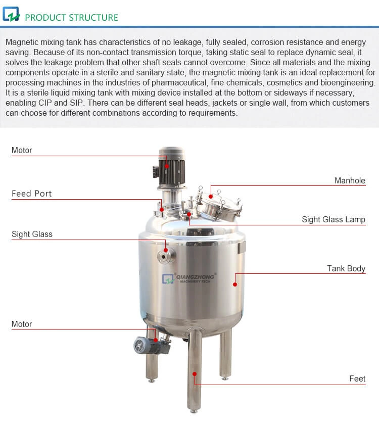 High Shear and Emulsification Magnetic Stirring Tank