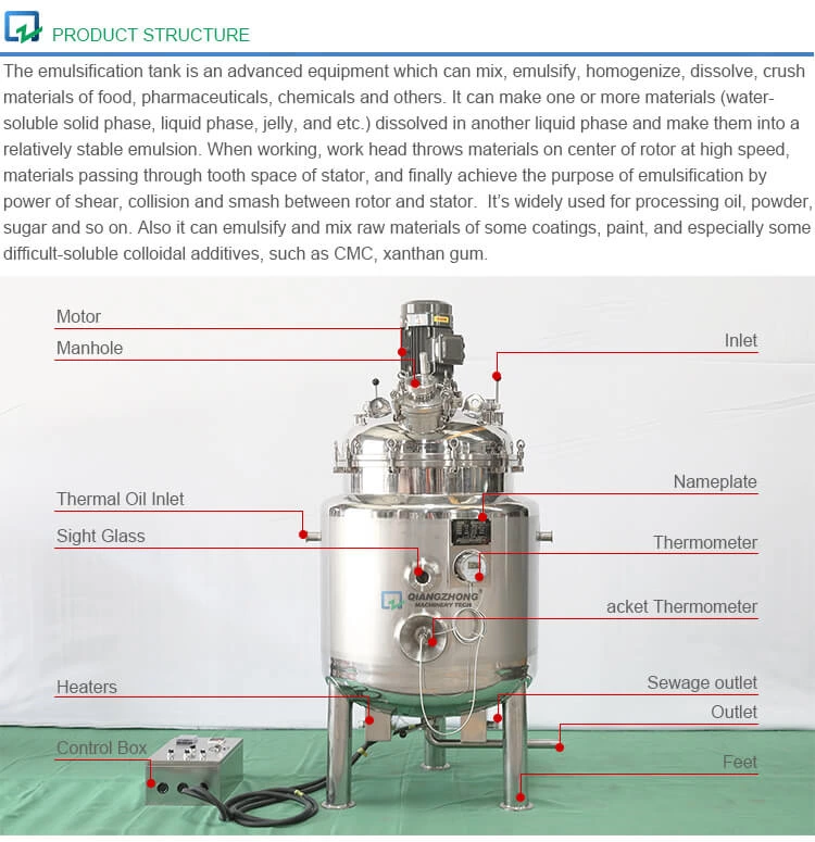 Electric-heating Vacuum Emulsification Tank