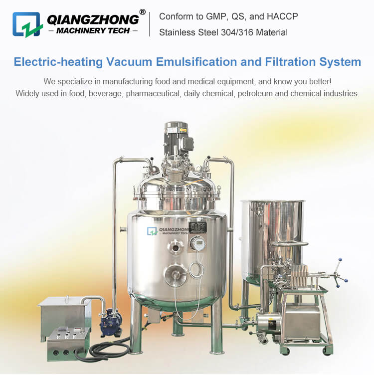 Electric-heating Vacuum Emulsification and Filtration System