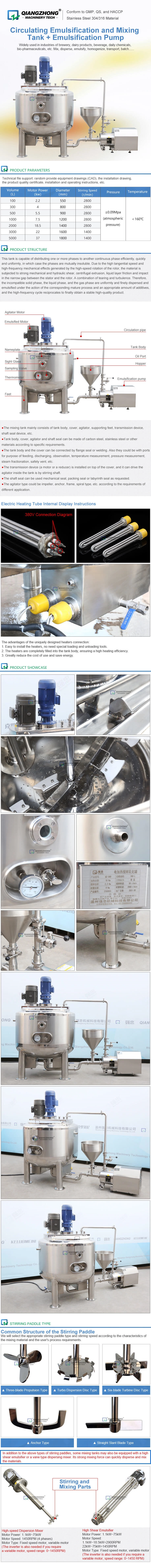 Circulating emulsification mixing tank + emulsification pump