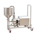 Mobile pump with hopper