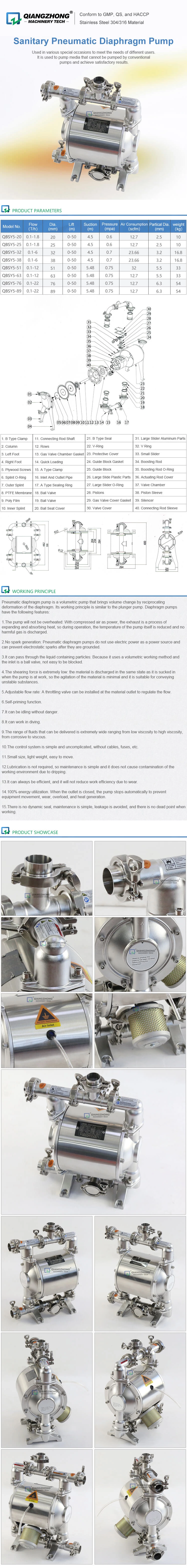 Pneumatic diaphragm pump