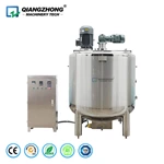 Wall scraping mixing emulsion tank