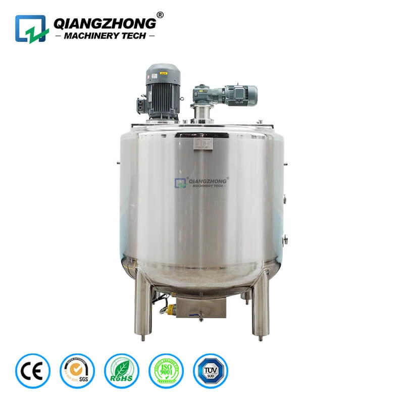 Wall scraping mixing emulsion tank