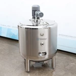 Wall scraping mixing emulsion tank