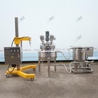 50L emulsification dispersion mixing tank with lifting