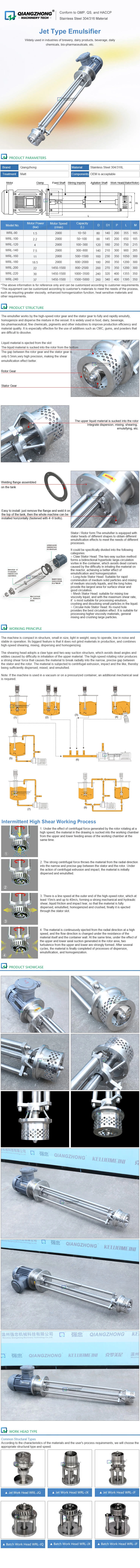 Jet flow emulsifier
