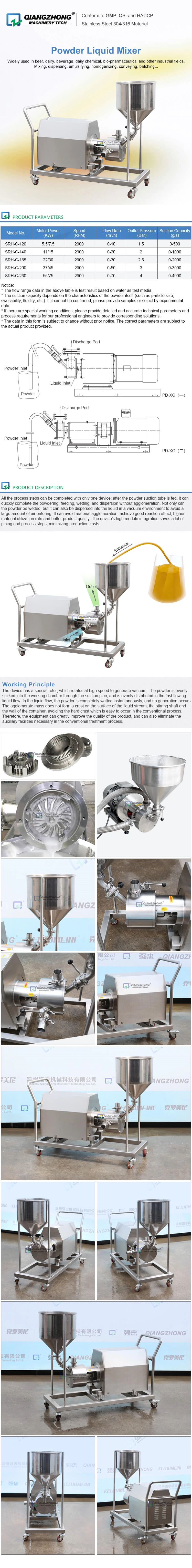 Powder suction emulsification pump with funnel