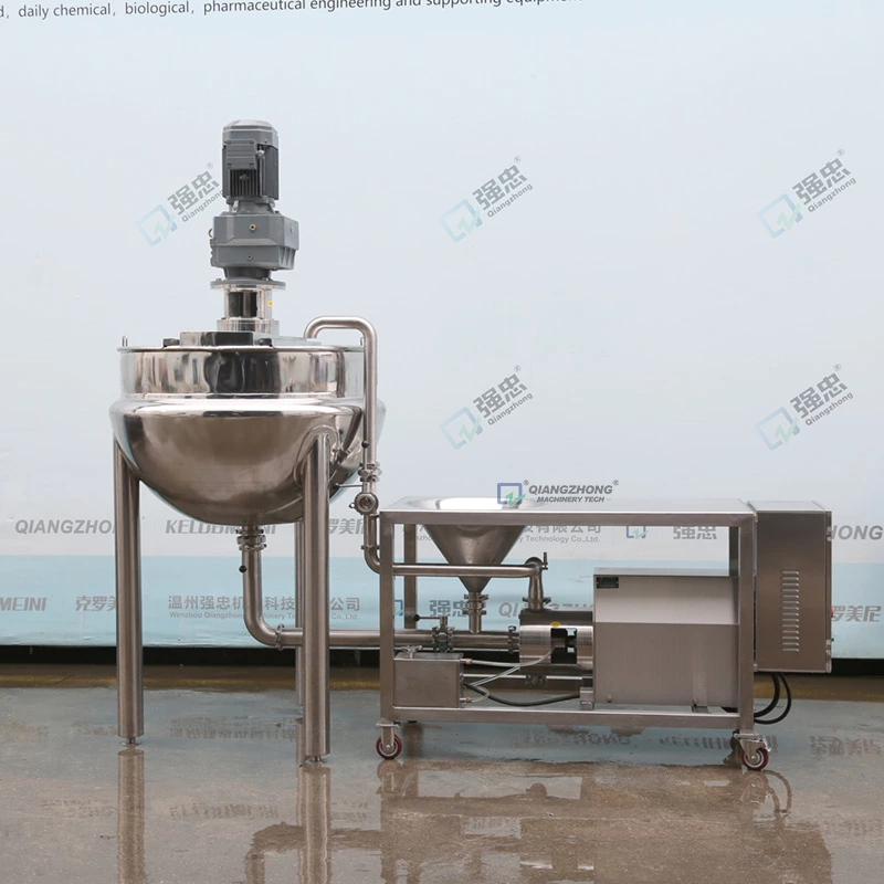 Jaketed Kettle+Powder-liquid Mixer with Platform
