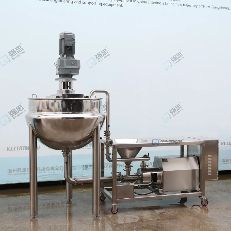 Jaketed Kettle+Powder-liquid Mixer with Platform