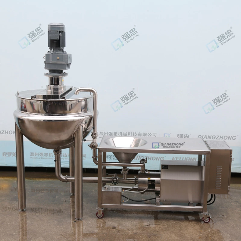 Jaketed Kettle+Powder-liquid Mixer with Platform