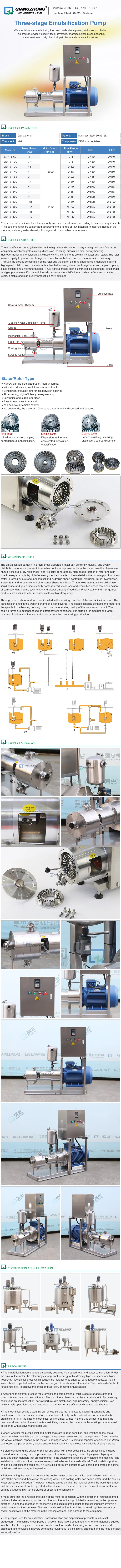 Three-stage Emulsification Pump