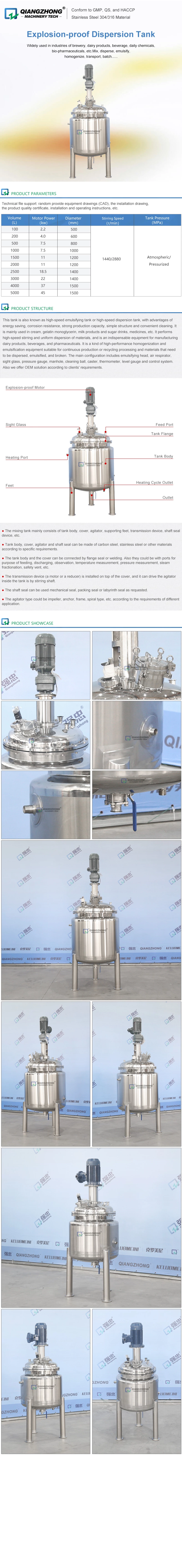Explosion-proof Dispersion Tank