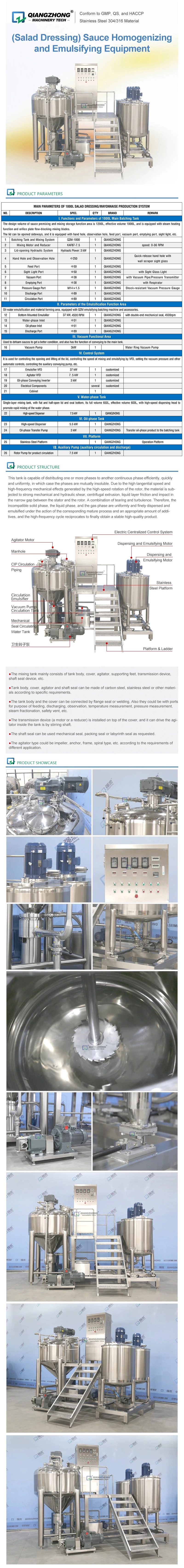 Salad Dressing Homogenizing Ingredient Emulsification Equipment